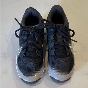 Nike Black and Silver Youth Baseball Cleats Size 13C